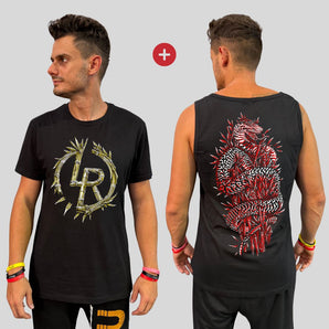 Pack Reptil - Camiseta manga corta y Camiseta sin mangas Anaconda